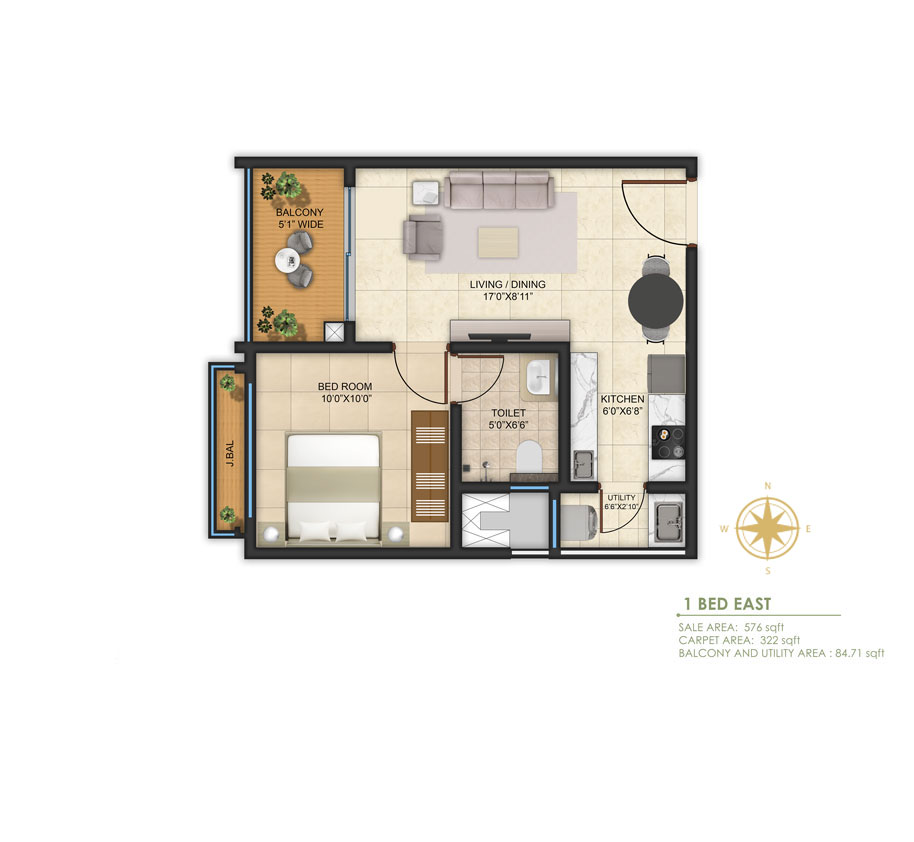 1 BHK EAST